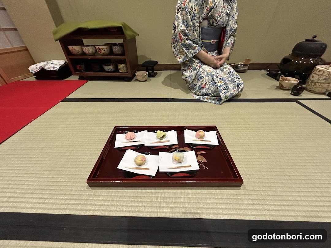 Traditional Japanese Tea Ceremony Setting