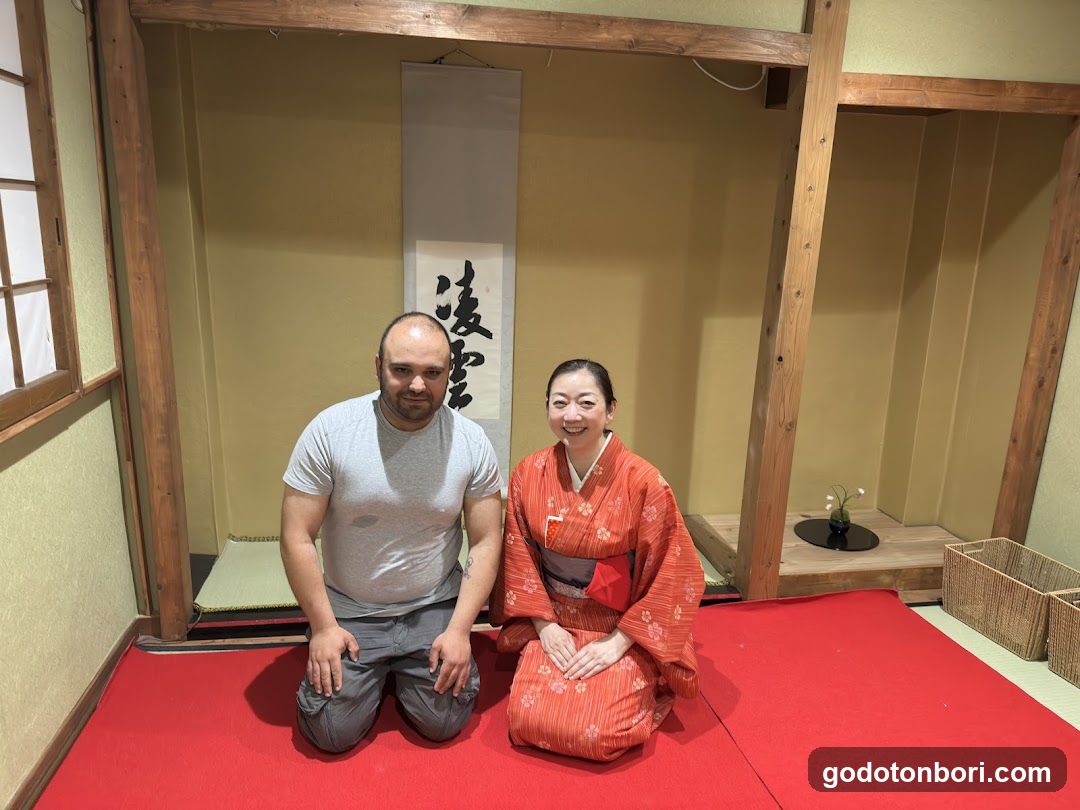 Traditional Japanese Interior with Two People