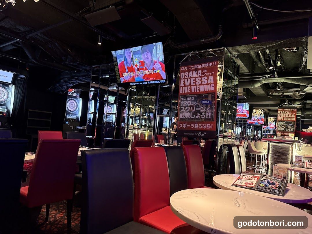 Arcade Bar Interior with Live Sports Viewing