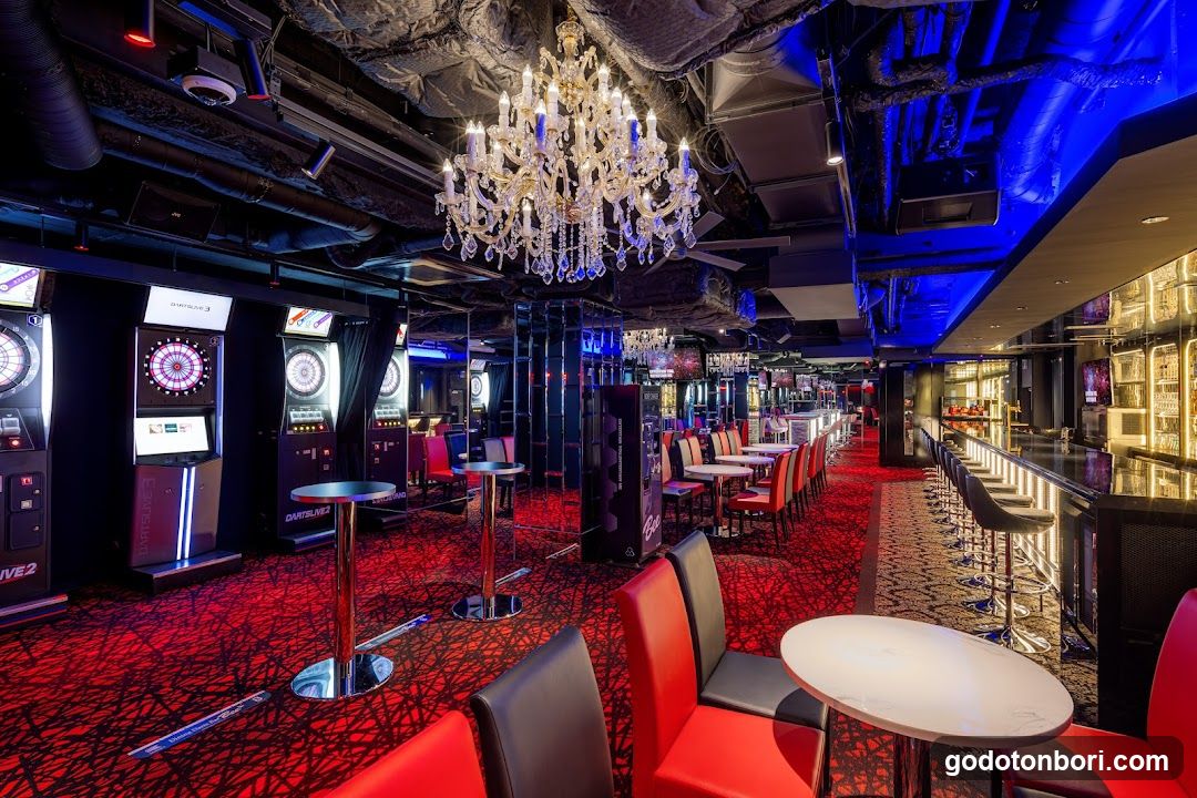 Bar Interior with Gaming Machines and Seating Area