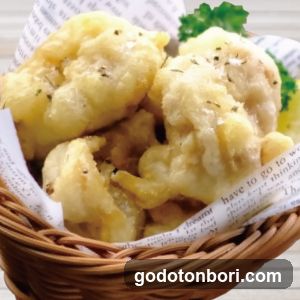 Fried Cauliflower Florets in a Basket