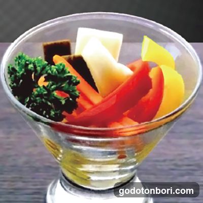 Fruit Salad in Glass Bowl