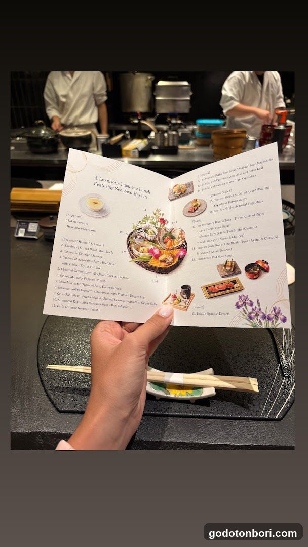 Japanese Lunch Menu Display