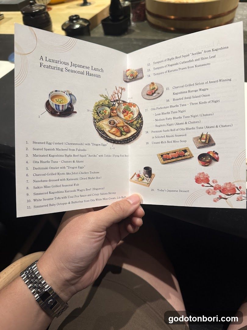 Luxurious Japanese Lunch Menu