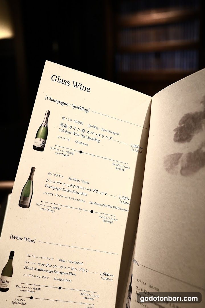 Glass Wine Menu Page