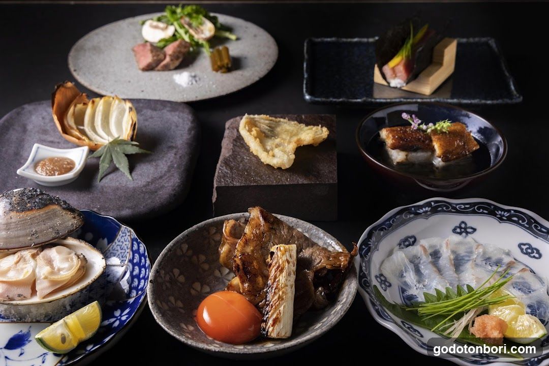 Japanese Kaiseki Meal Spread