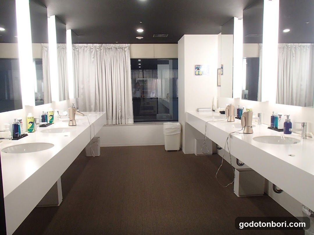 Bathroom Interior with Sinks and Mirrors