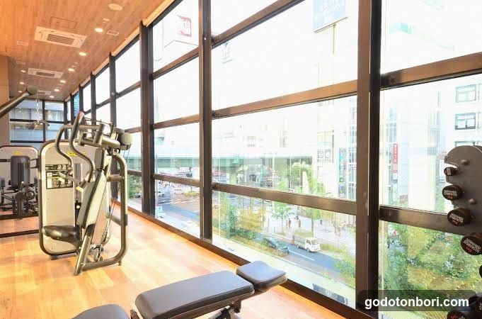 Gym Interior with Large Windows