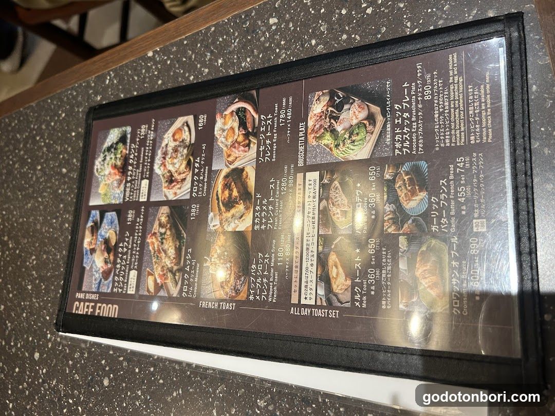 Cafe Food Menu