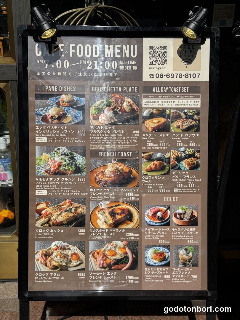 Cafe Food Menu Board