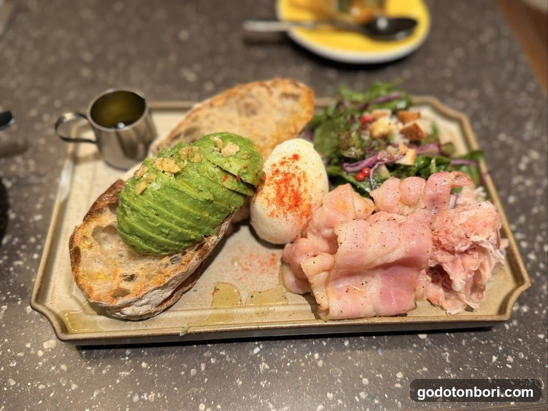 Avocado Toast with Bacon and Salad