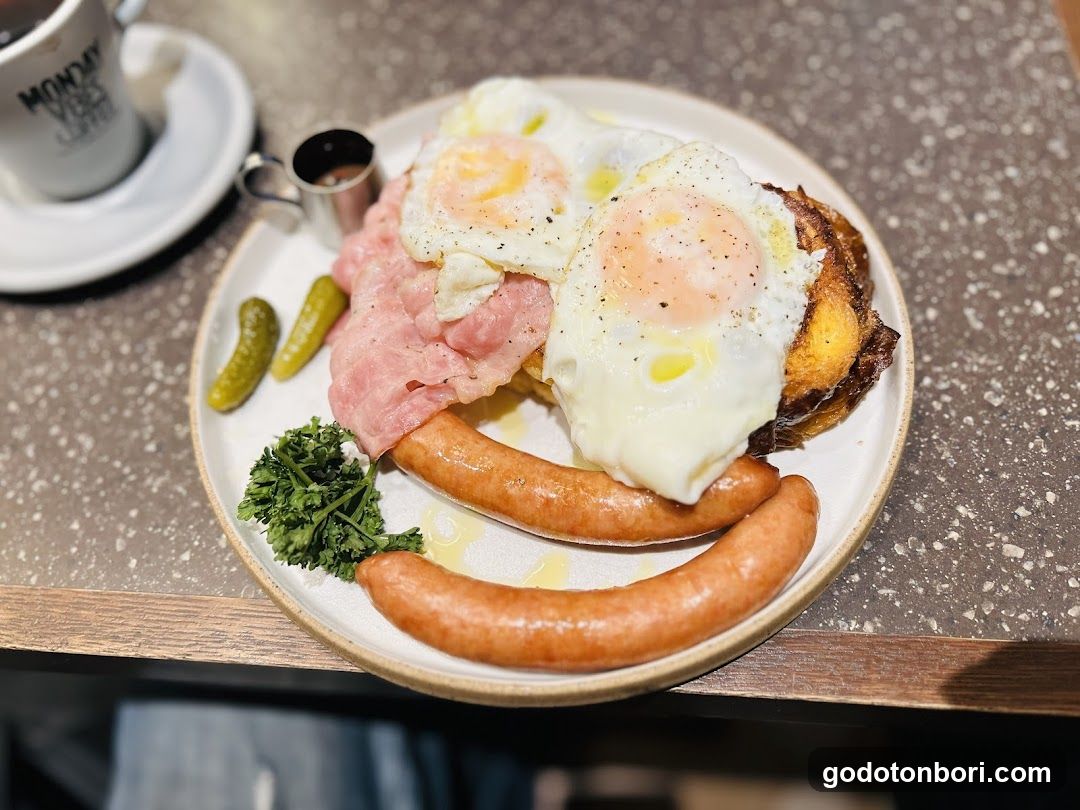 Breakfast Plate with Eggs and Sausage