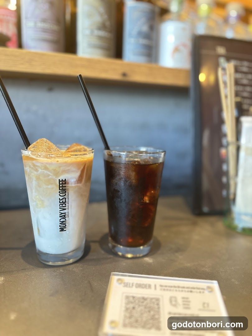 Coffee Drinks on Counter