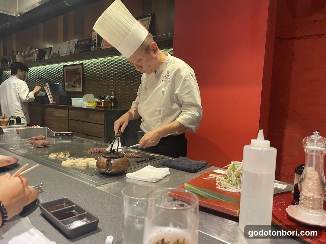 Chef Cooking at Omakase Restaurant