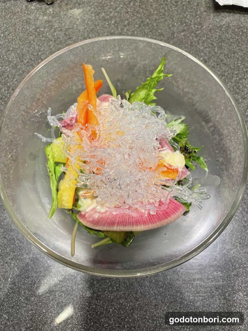 Salad Bowl with Glass Noodles and Radish