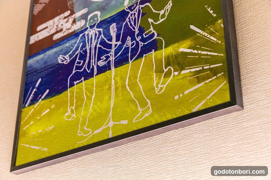 Abstract Art Print with Silhouettes