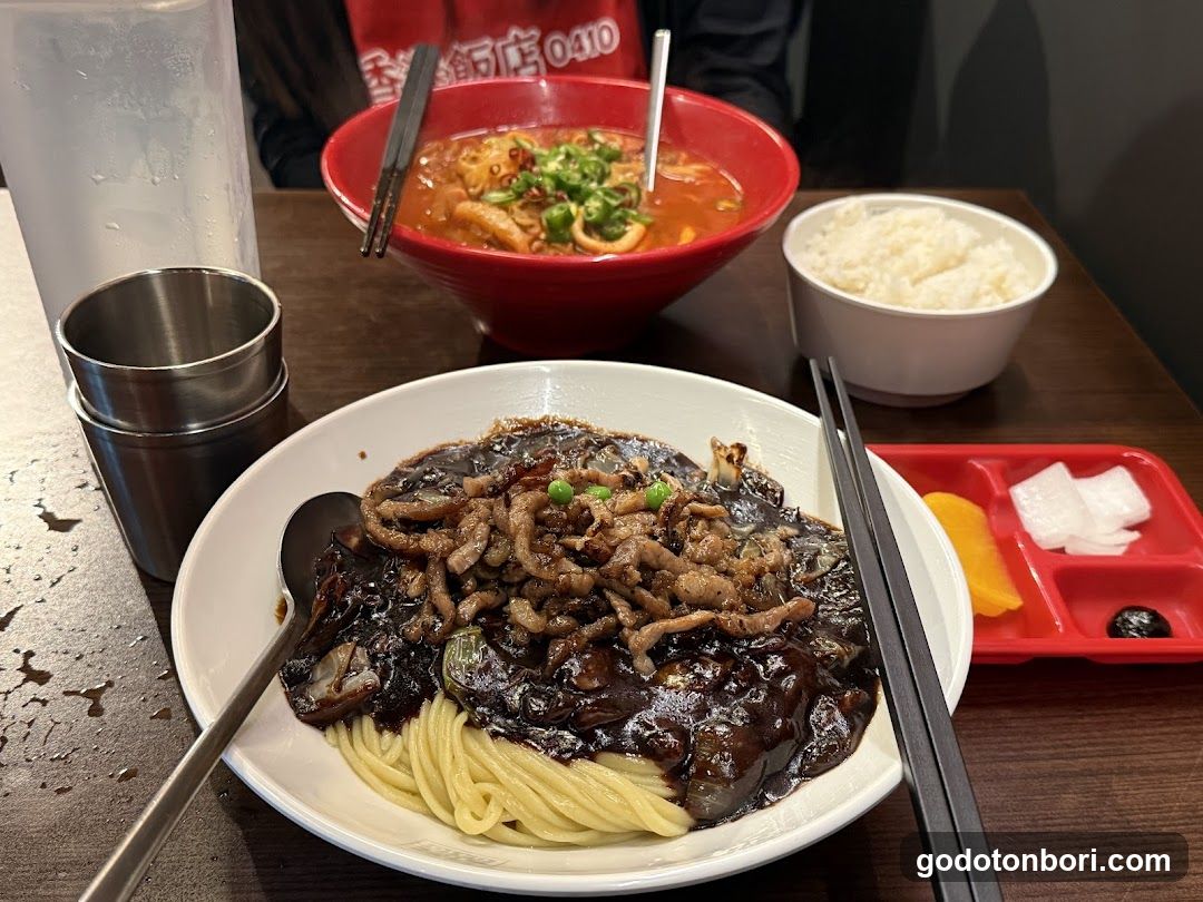 Dining Table with Korean Food