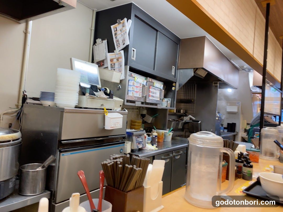 Kitchen Interior with Condiments and Utensils