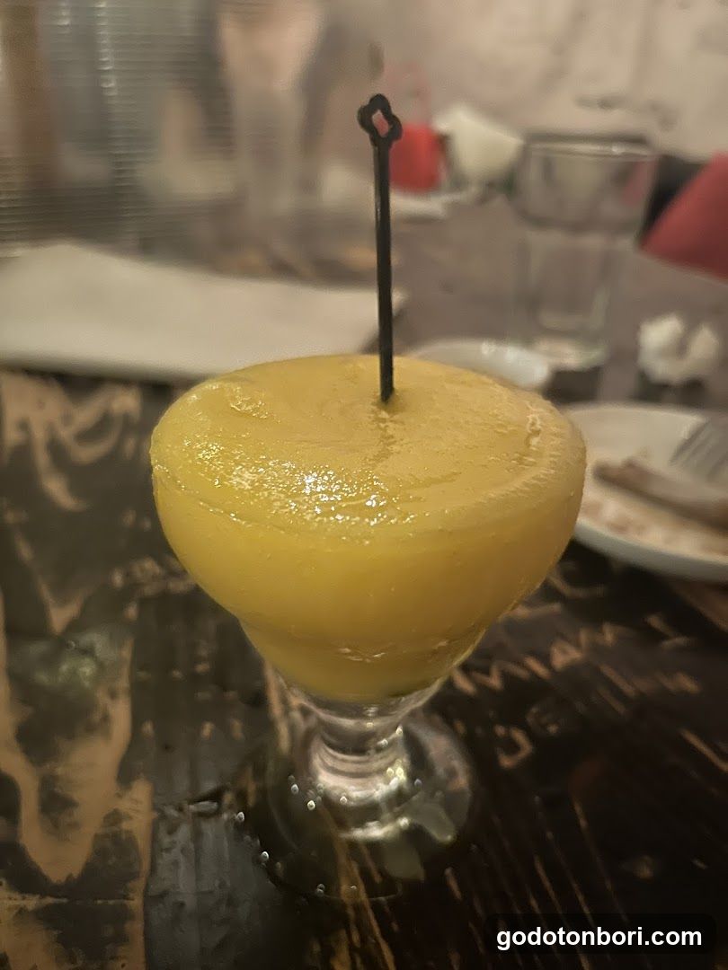 Yellow Frozen Drink in Glass