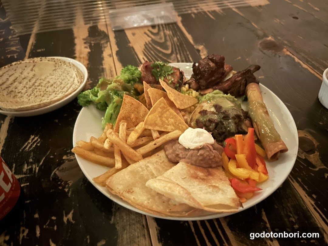 Loaded Plate of Mexican Food