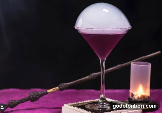 Magical Cocktail with Wand and Candle
