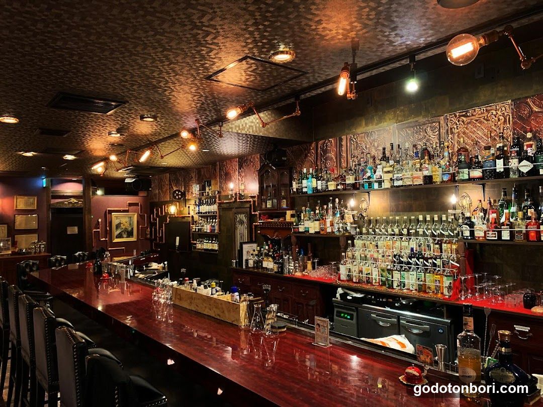 Bar Interior with Extensive Alcohol Display