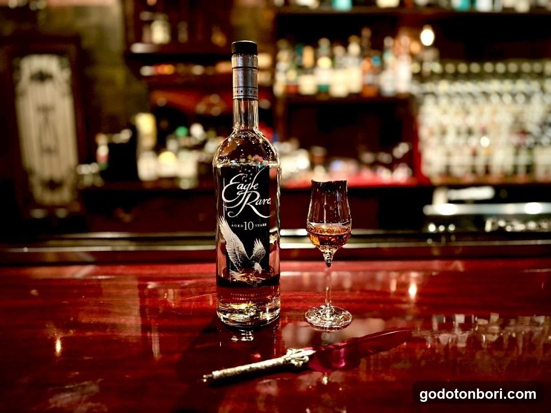 Eagle Rare Whiskey on Bar Counter