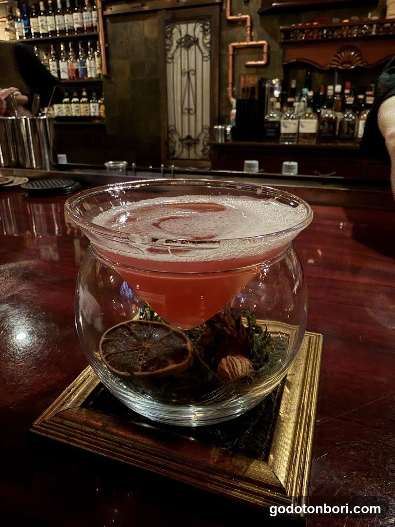 Cocktail in a decorative glass