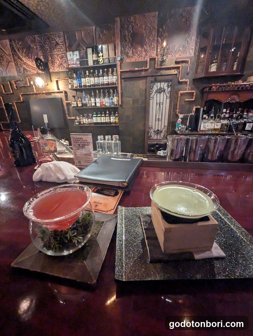 Bar Interior with Cocktails