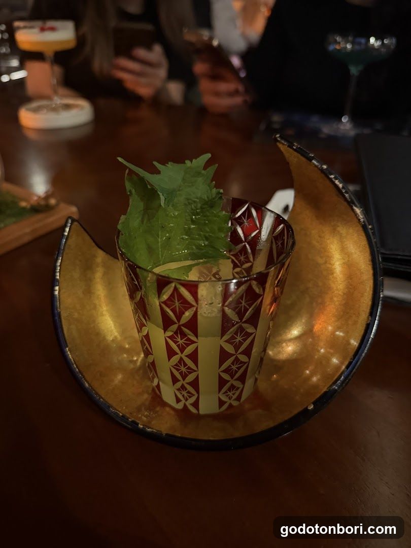 Cocktail in decorative glass