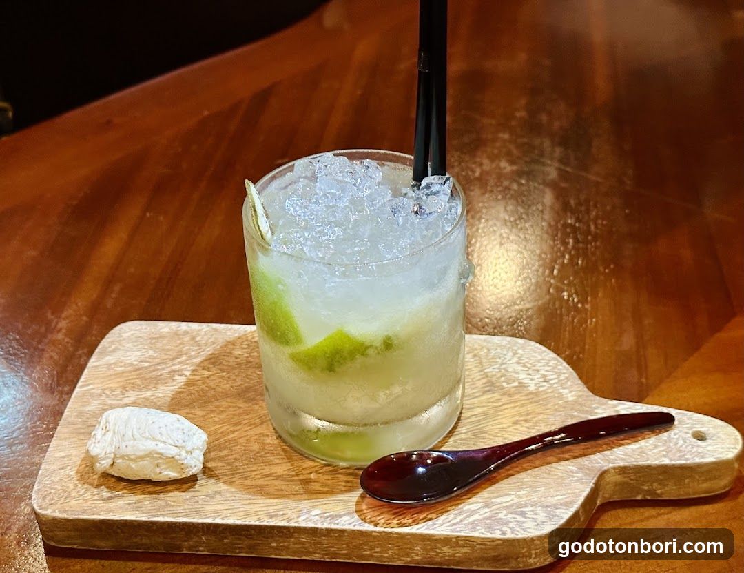 Cocktail with Lime and Ice