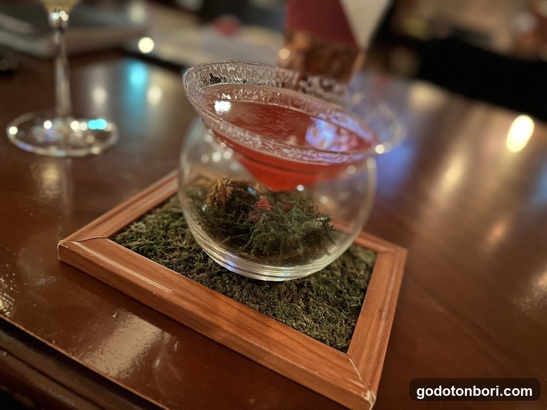 Cocktail in Glass Terrarium