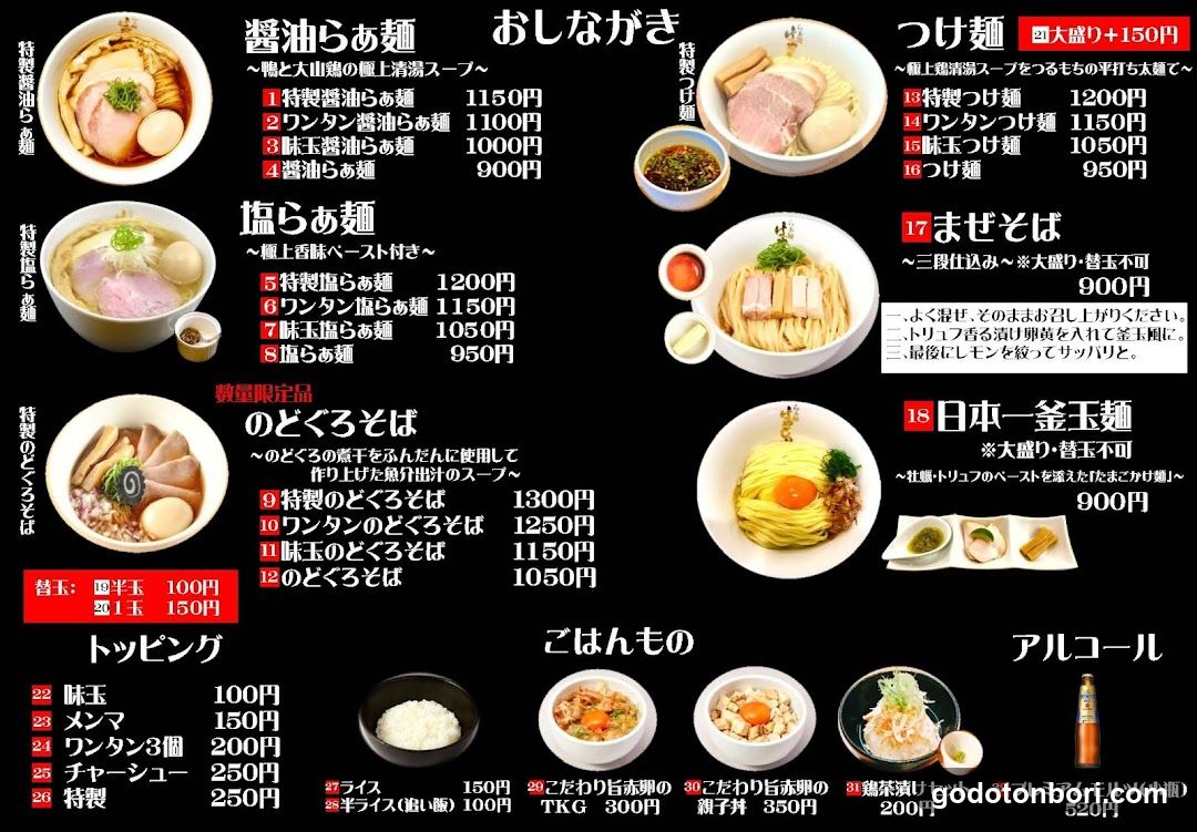 Japanese Ramen Menu