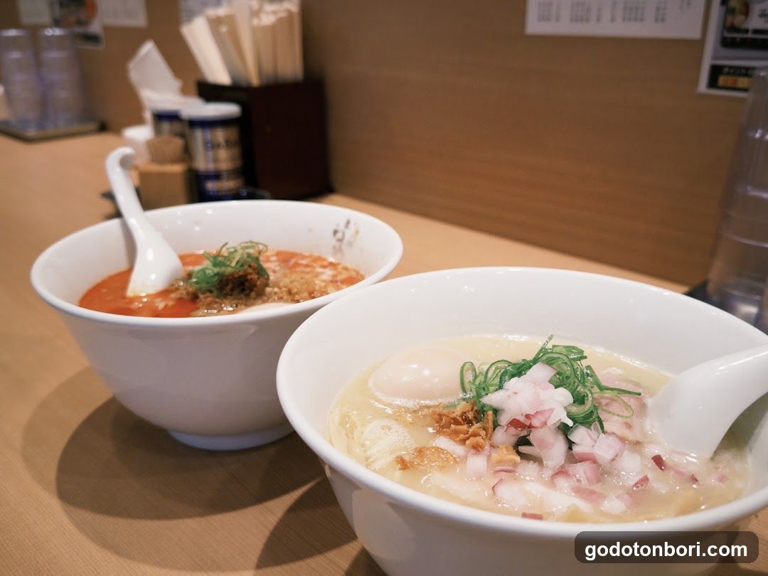 Ramen Bowls in a Restaurant