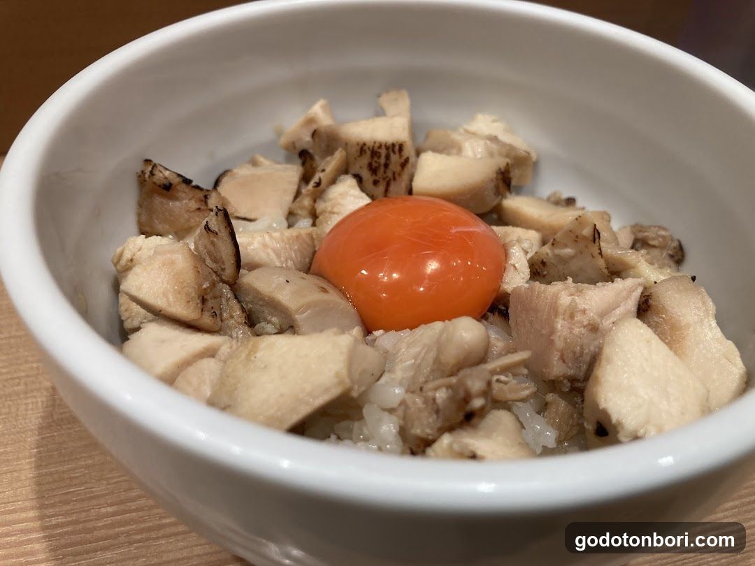Chicken Rice Bowl with Raw Egg Yolk