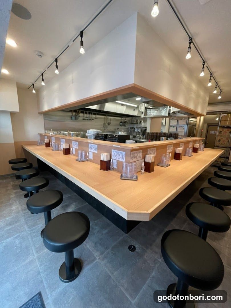 Restaurant Interior with Counter Seating