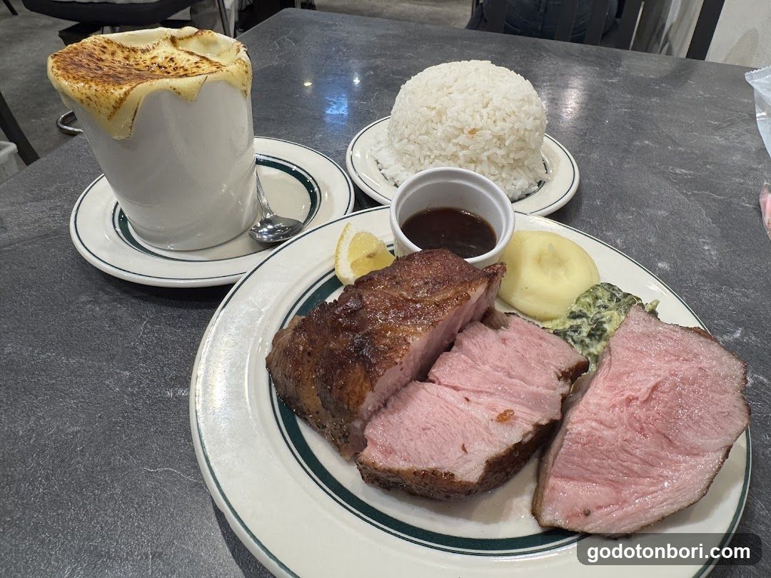 Roast Beef Meal with Gravy and Rice