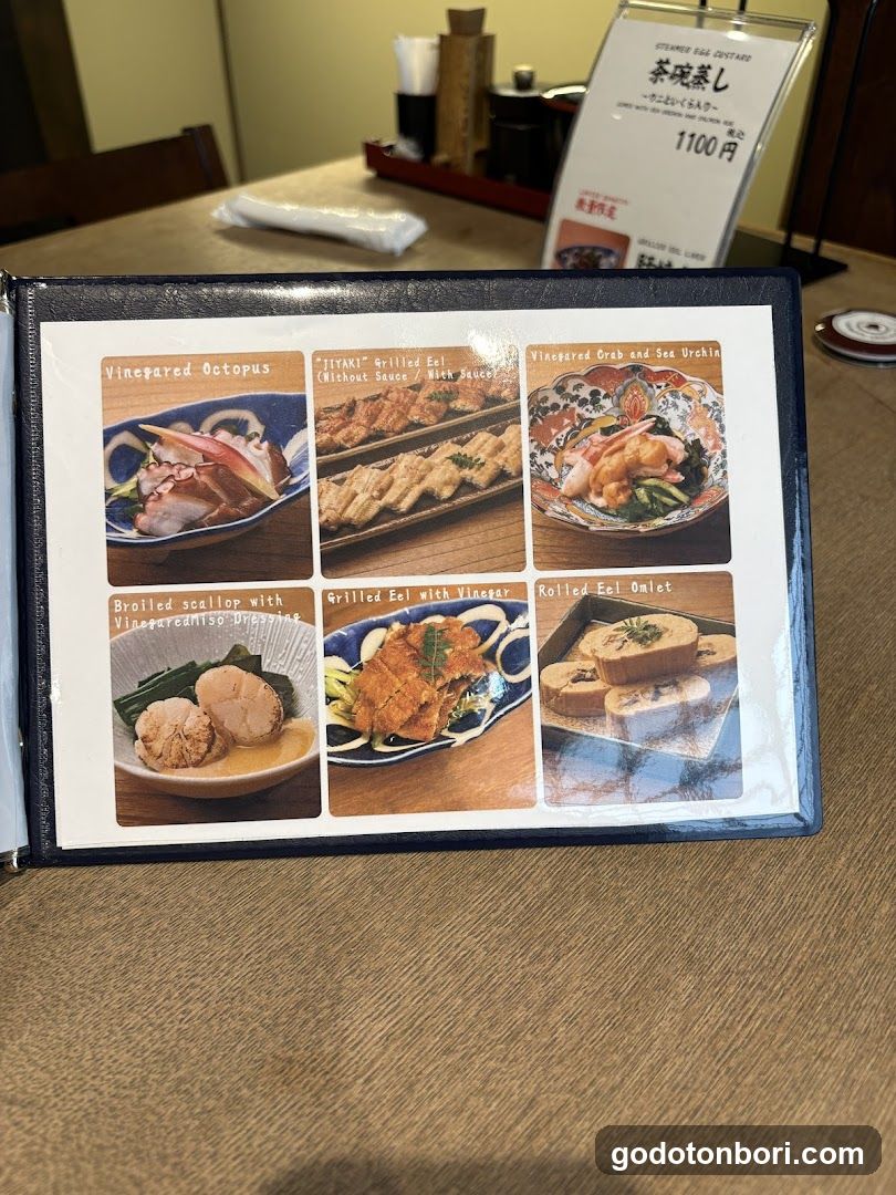 Dining Table with Menu and Signage