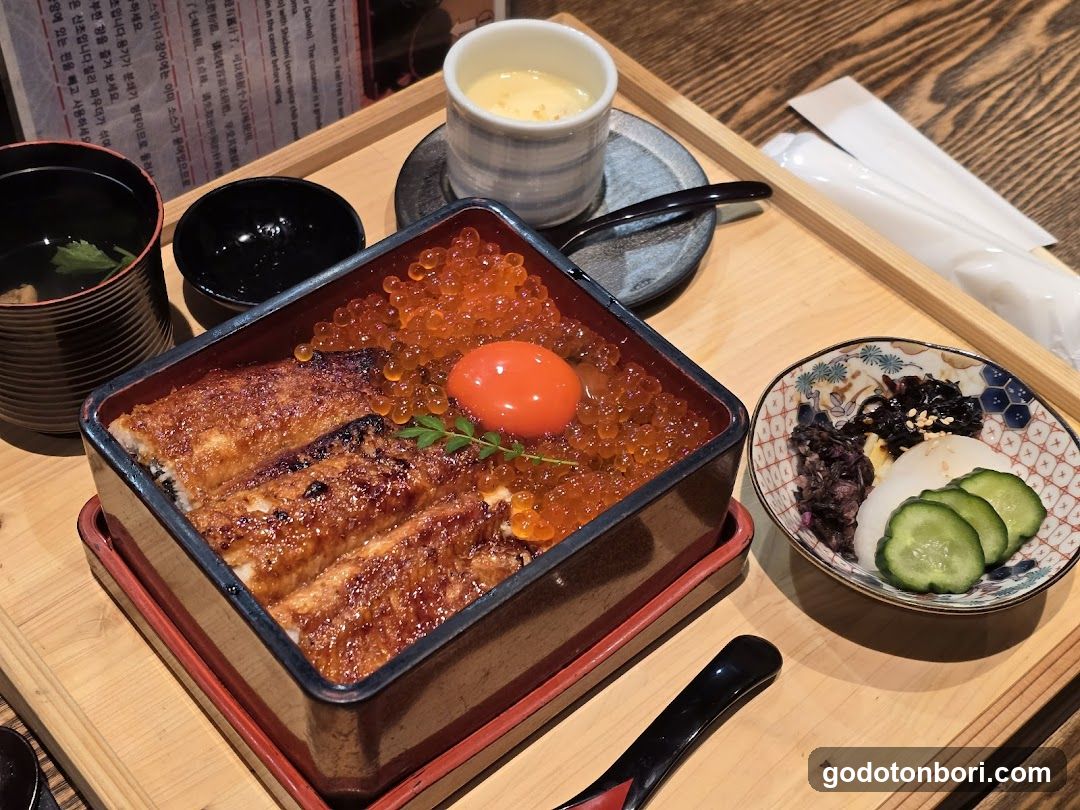 Eel Donburi with Salmon Roe