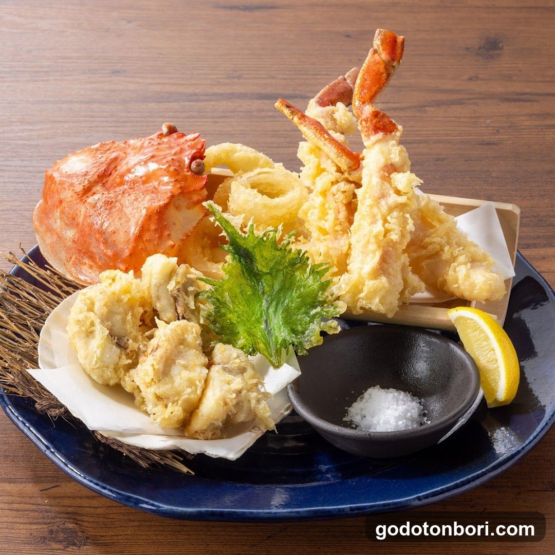 Tempura Platter with Crab and Shrimp