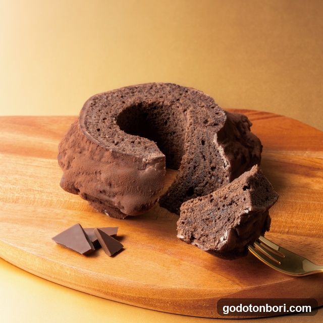 Chocolate Cake with Fork and Shavings