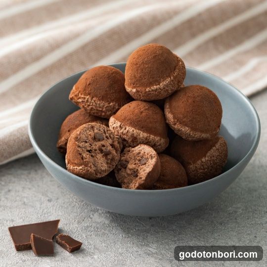 Chocolate Truffles in a Bowl