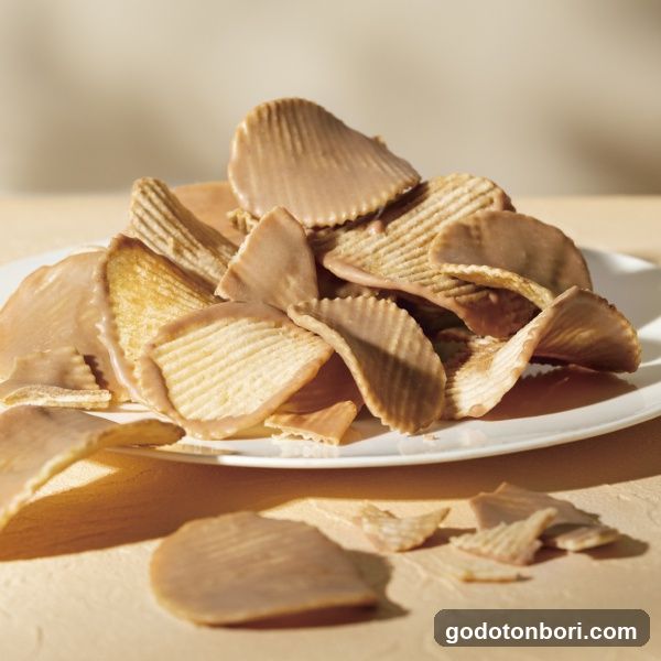 Ruffled Potato Chips on a Plate