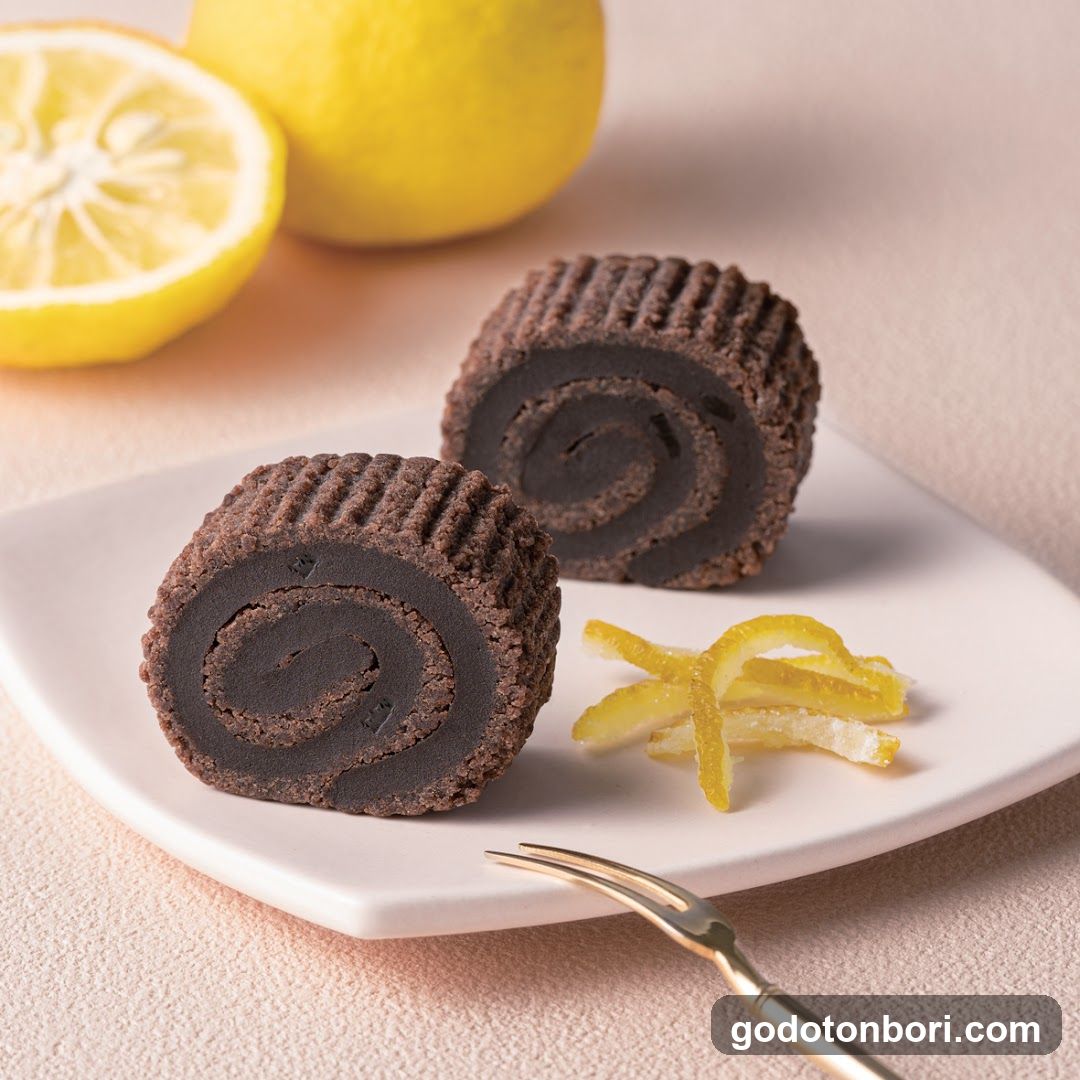 Chocolate Lemon Roll Cake