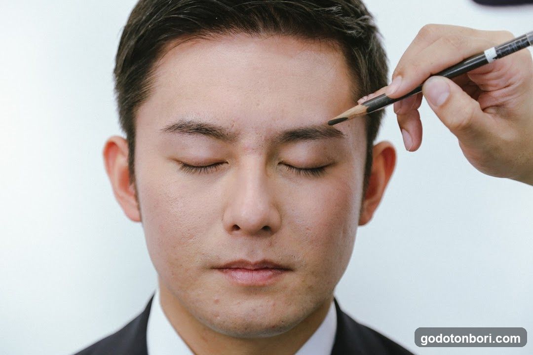 Makeup Application on Male Model