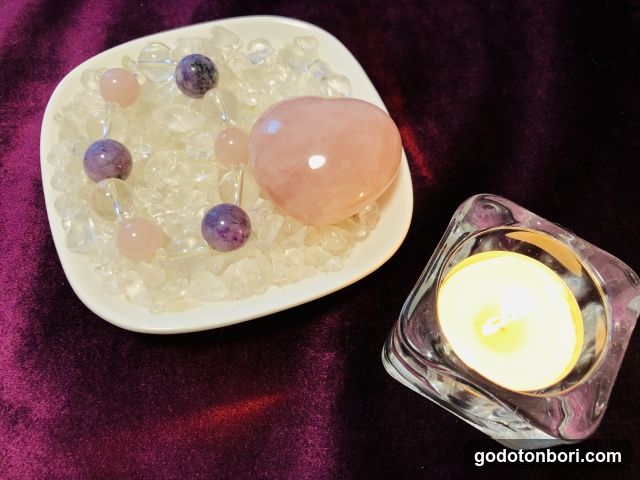 Crystal and Candle Display