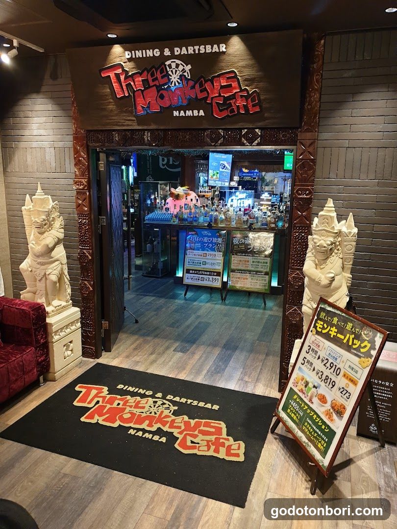 Darts＆Sports Bar ｜Three Monkeys Cafe Namba Dotonbori