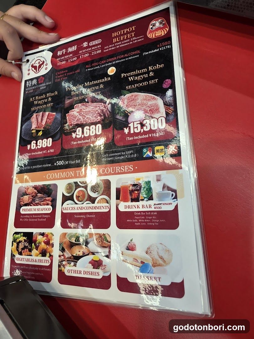 Wagyu and Seafood Ichiraku Dotonbori Branch