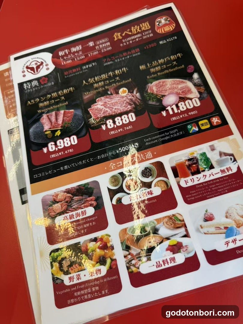 Wagyu and Seafood Ichiraku Dotonbori Branch