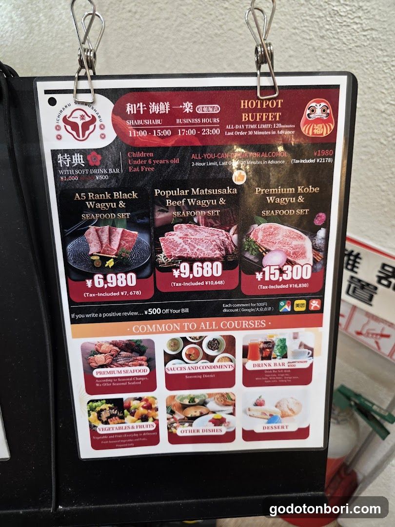 Wagyu and Seafood Ichiraku Dotonbori Branch